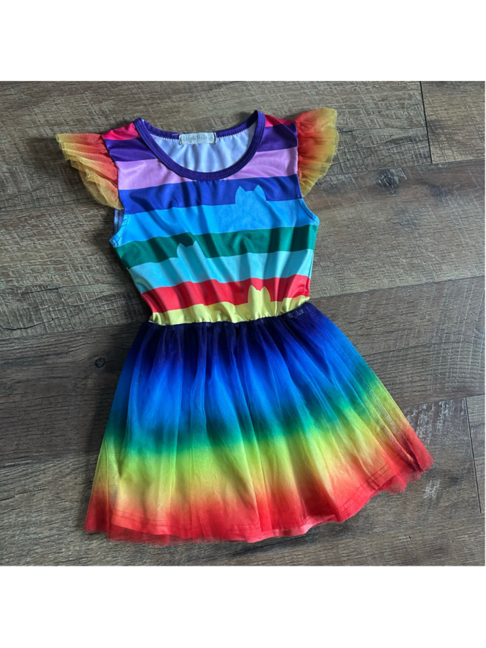Girls Unbranded Rainbow Casual Dress 4T